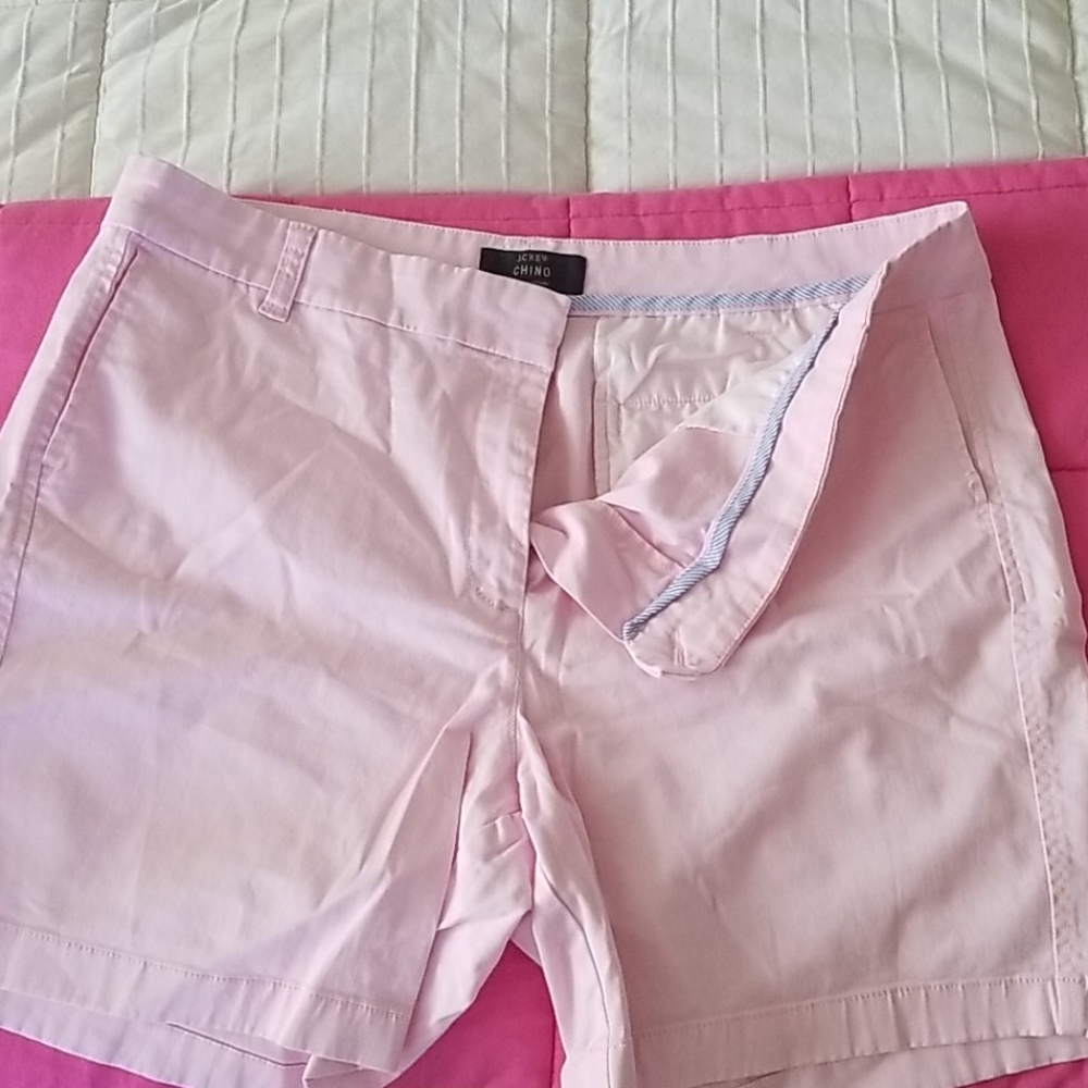 J crew pink chino shorts